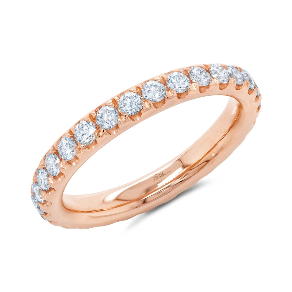 14K Rose Gold Diamond Band