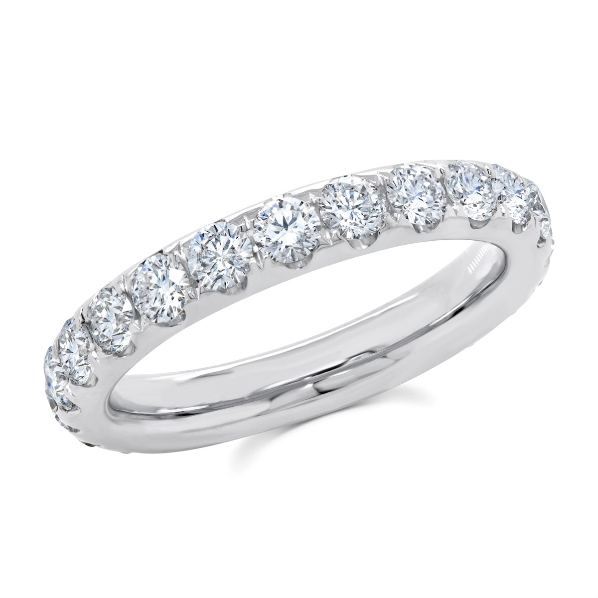 14K White Gold Diamond Eternity Band