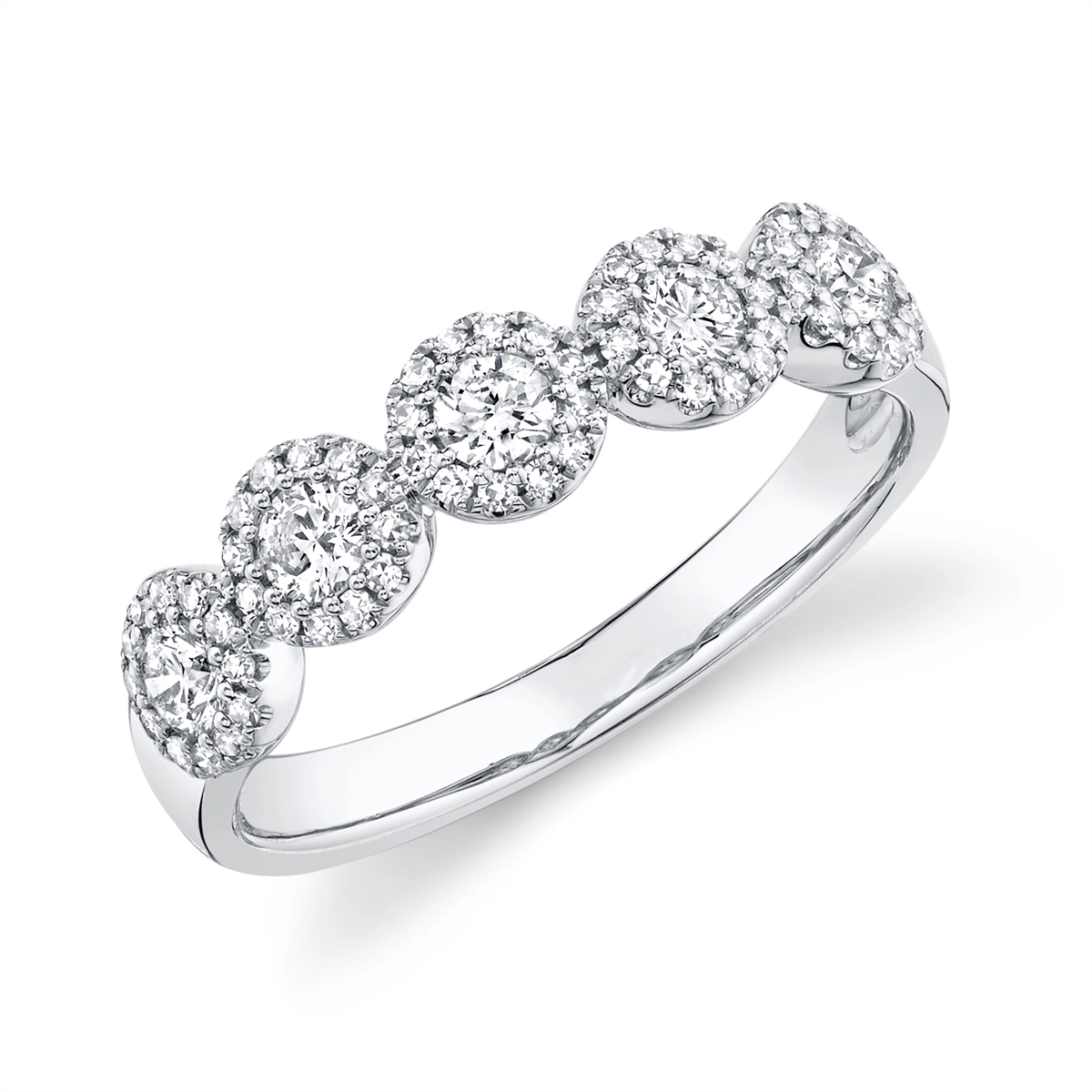 14K White Gold Diamond Fancy Band