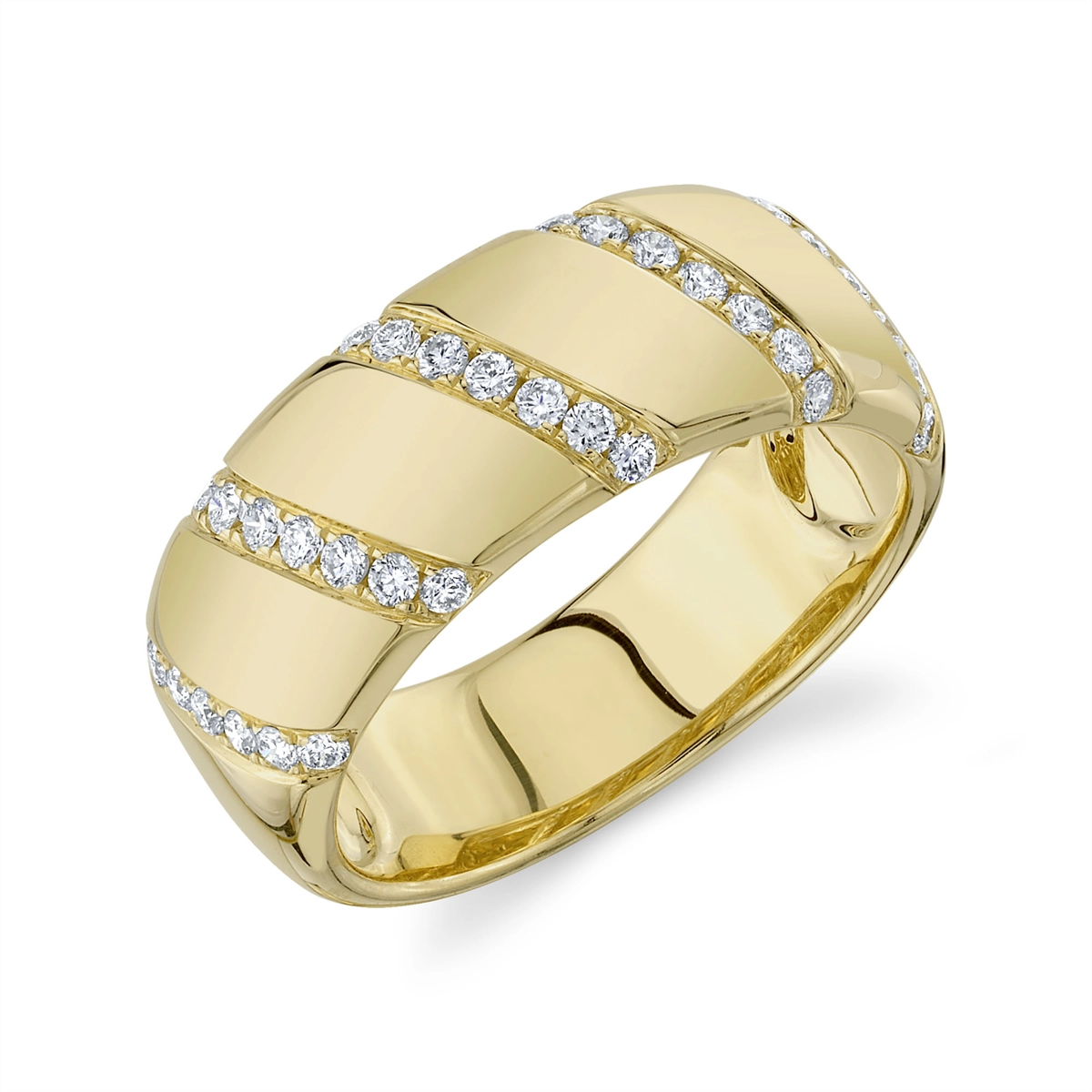 14K Yellow Gold Diamond Band