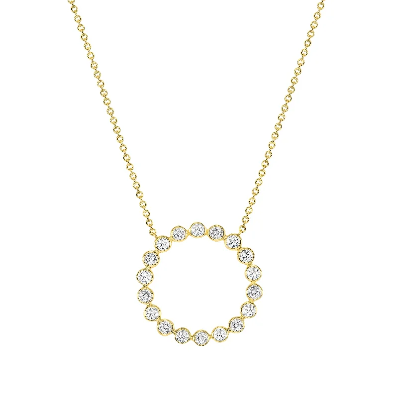 14K YG Blossom Diamond Necklace