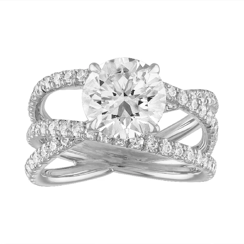 Criss Cross Engagement Ring