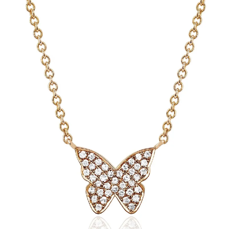 Diamond Butterfly Necklace