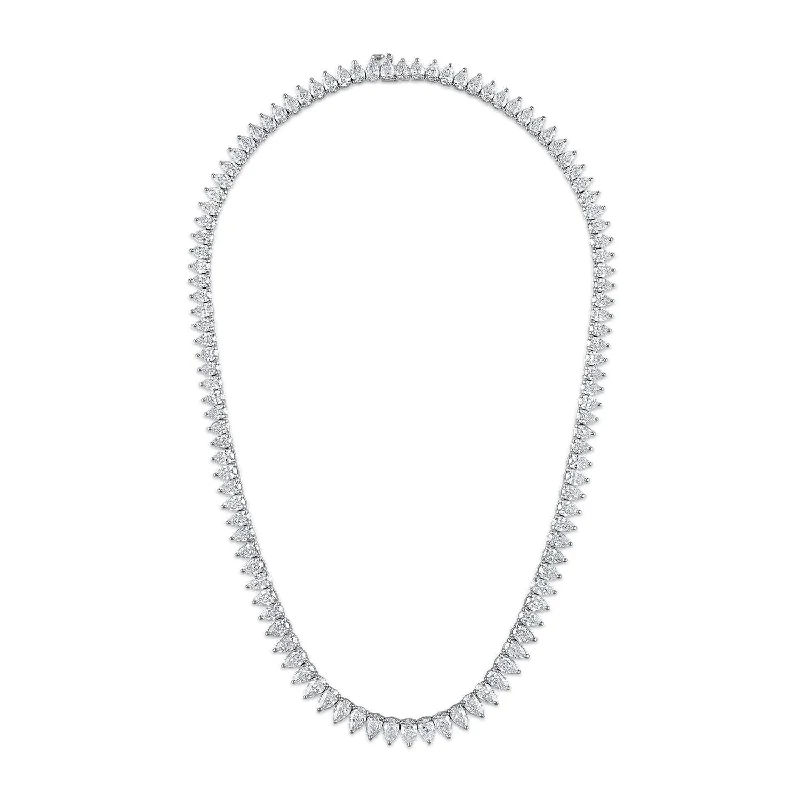 Pear Shape Diamond Riviera Necklace