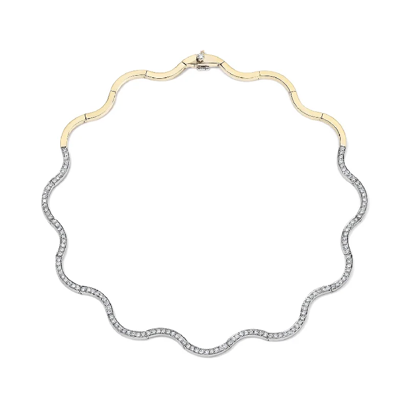 Scalloped Diamond Necklace