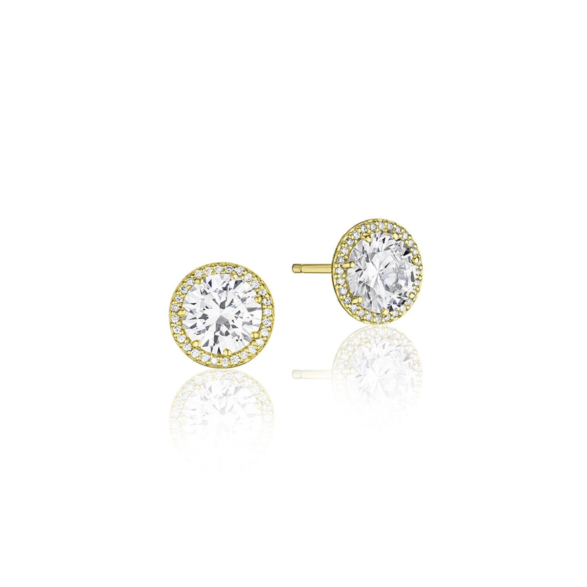 Tacori 14K Yellow Gold Classic Diamond Bloom Earring Mounts, 6mm