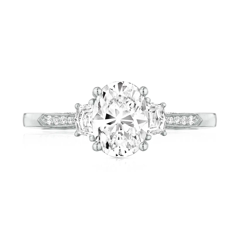 Tacori 18K White Gold Semi Mount Diamond Ring