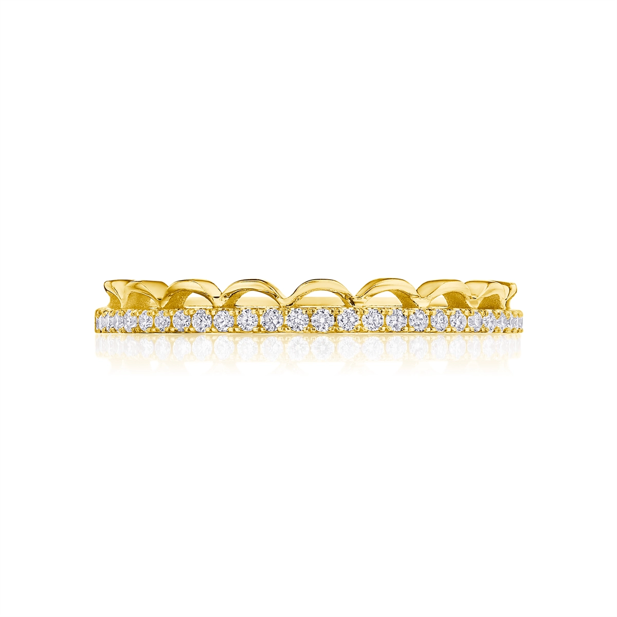 Tacori Crescent Crown 18K Yellow Gold Diamond Ring