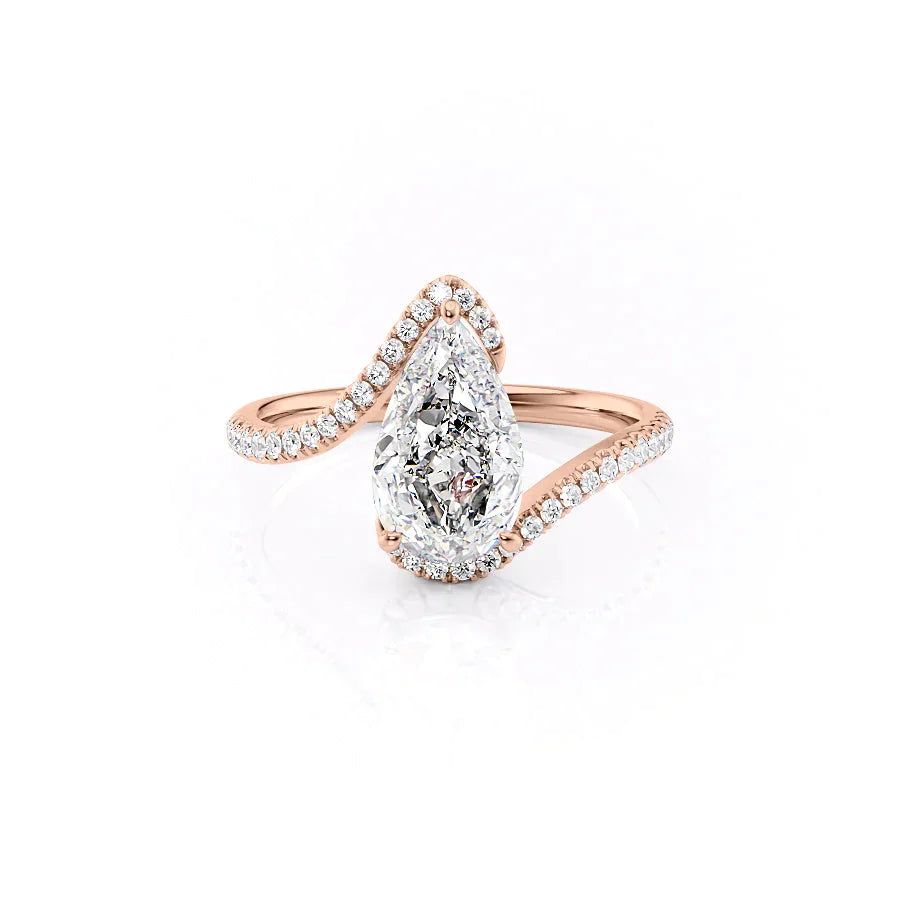 The Pave Skyler Set With A 2 Carat Pear Lab Diamond