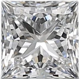 0.6 Carat F VS2 Princess Natural Diamond