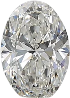 0.62 Carat H VVS1 Oval Natural Diamond