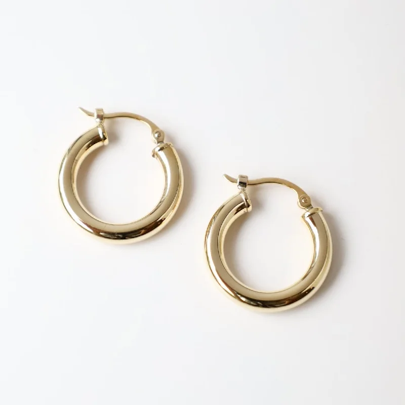 14k Yellow Gold 3x18mm Tube Hoop