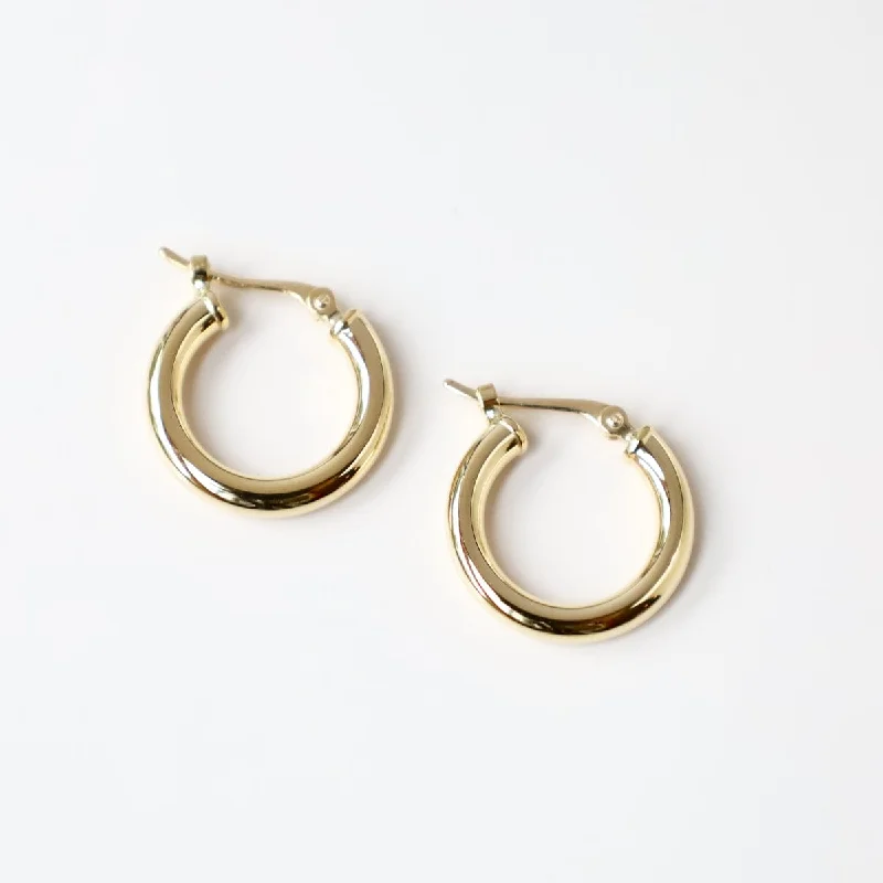 14k Yellow Gold 2.5X15mm Tube Hoop