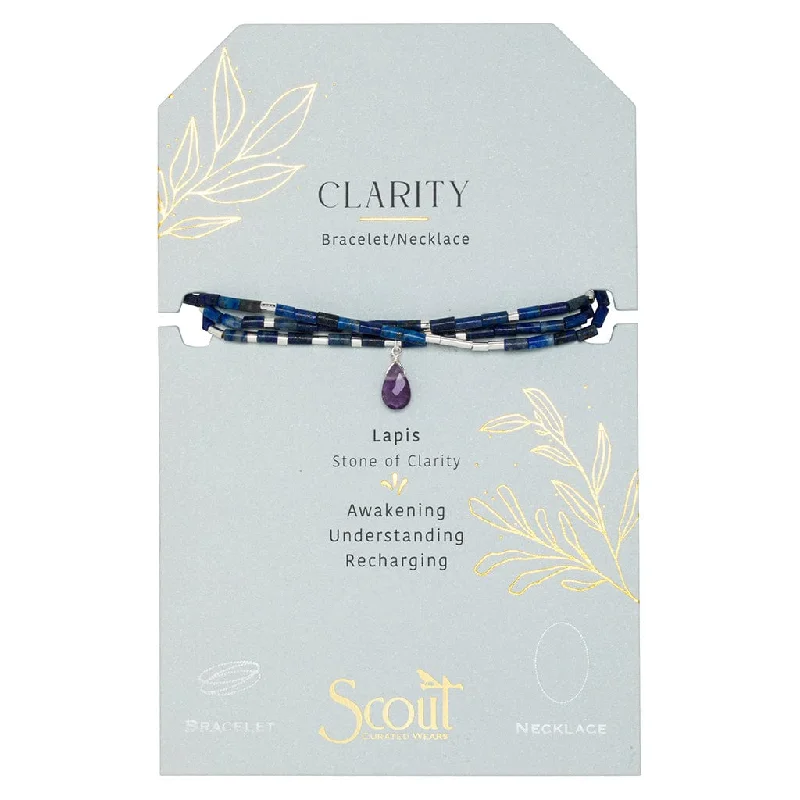 Scout Teardrop Stone Wrap Lapis/Amethyst/Silver