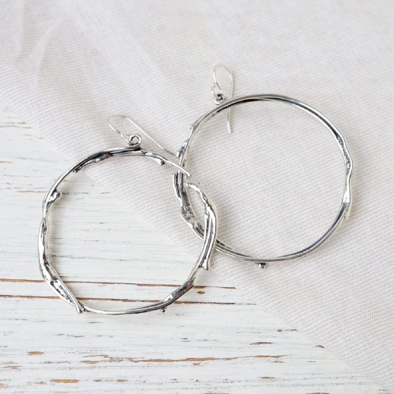 Large Vine Hoop Earrings