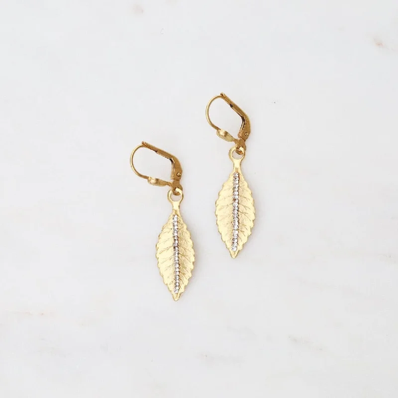 Leaf Drop Earring- Gold Plate