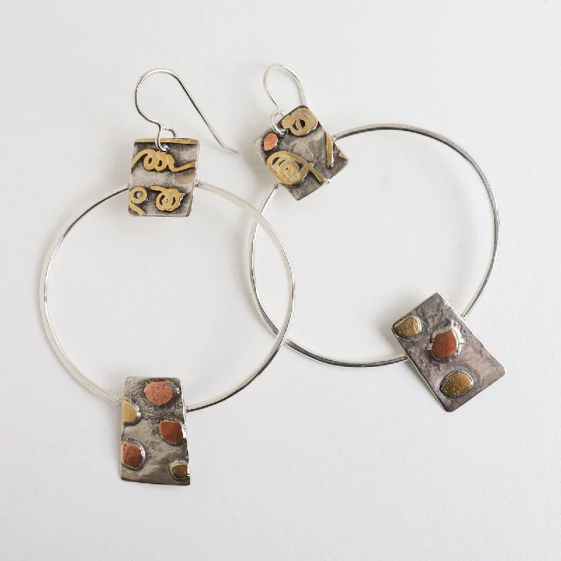 Mosaic Hoop Earrings