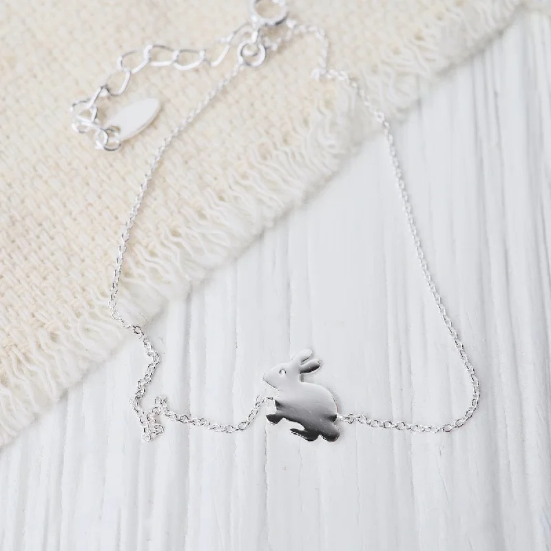 Silver Bunny on Fine Chain Bracelet