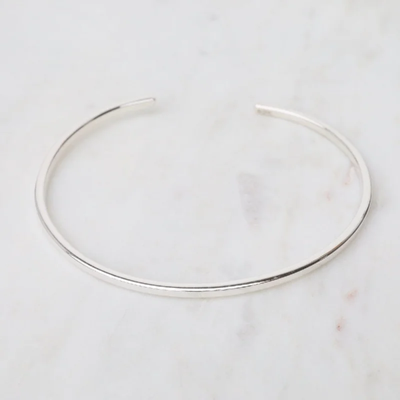 Simple Square Wire Sterling Silver Cuff