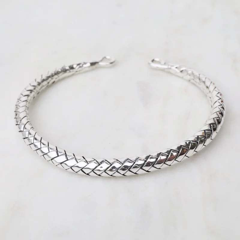 Fine Woven Sterling Silver Cuff