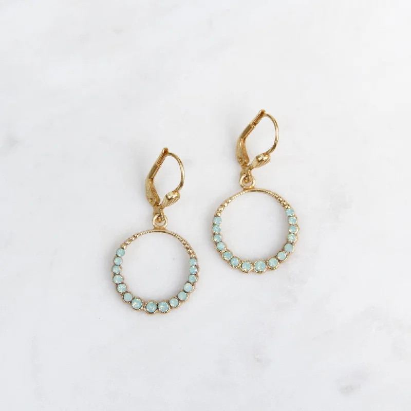 Crystal Hoop Earrings - Pacific Opal