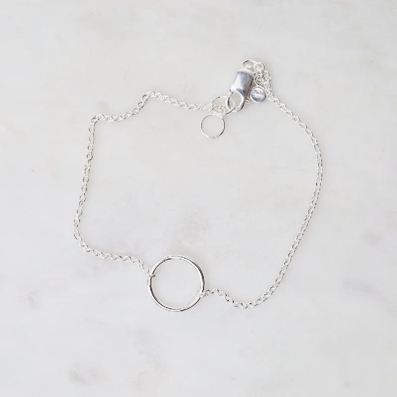 Small Circle Bracelet - Sterling Silver