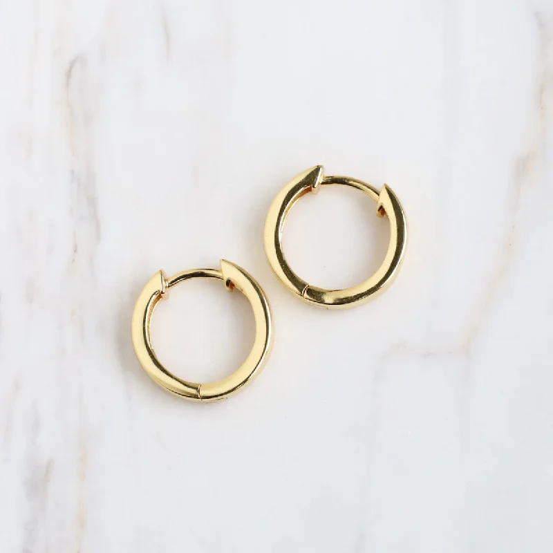 Chloe Huggie Hoops in 14k Gold Plated Sterling Silver