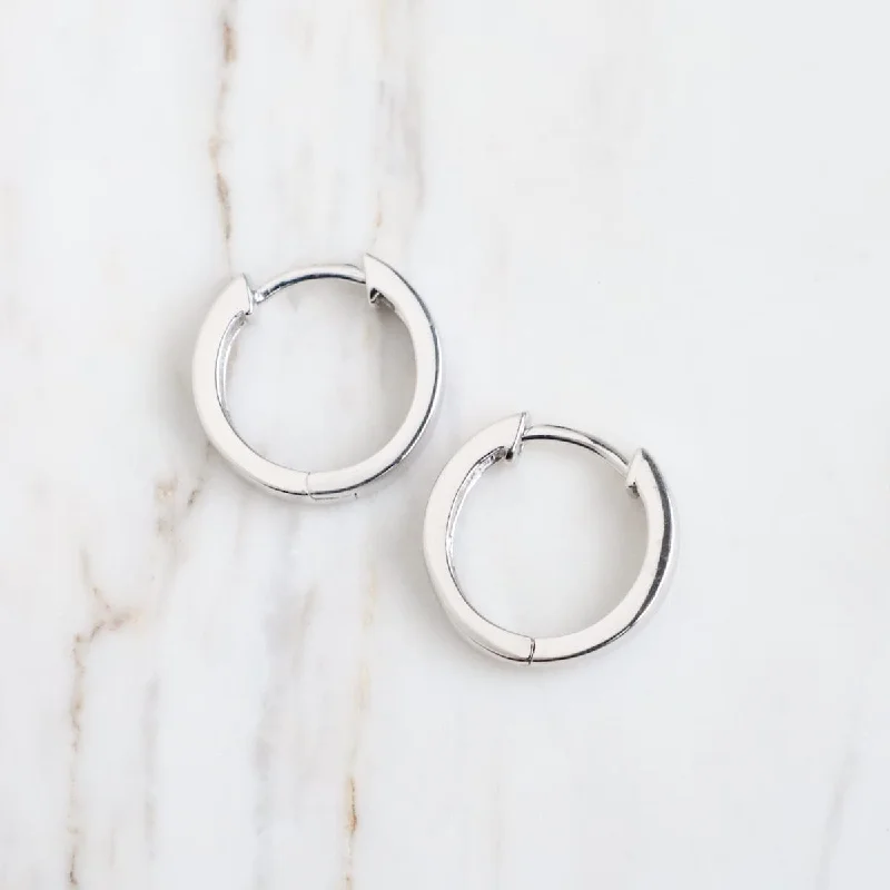 Chloe Huggie Hoops in Sterling Silver