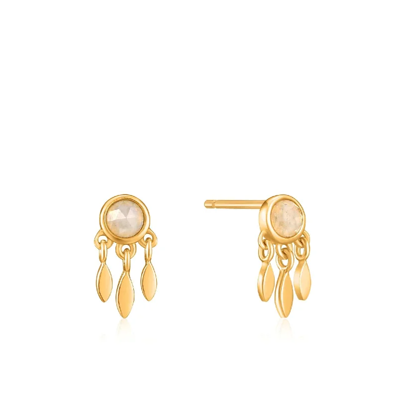 Gold Midnight Fringe Stud Earring