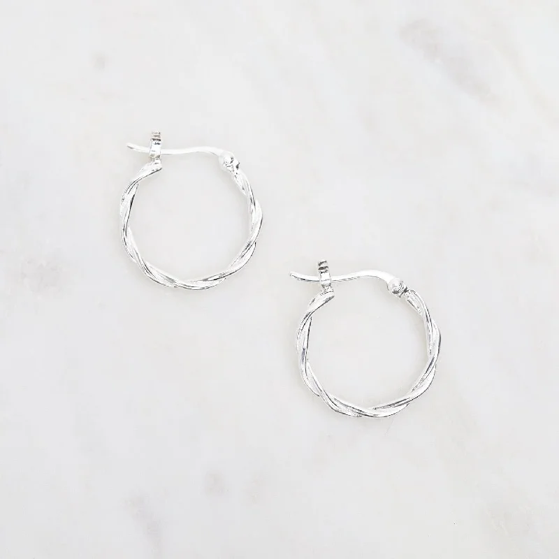 Loose Twist Hoop  - Sterling Silver