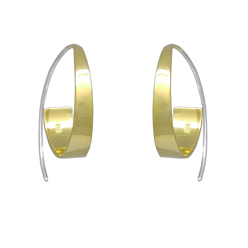 Simple Sterling Silver & 18k Gold Hoop