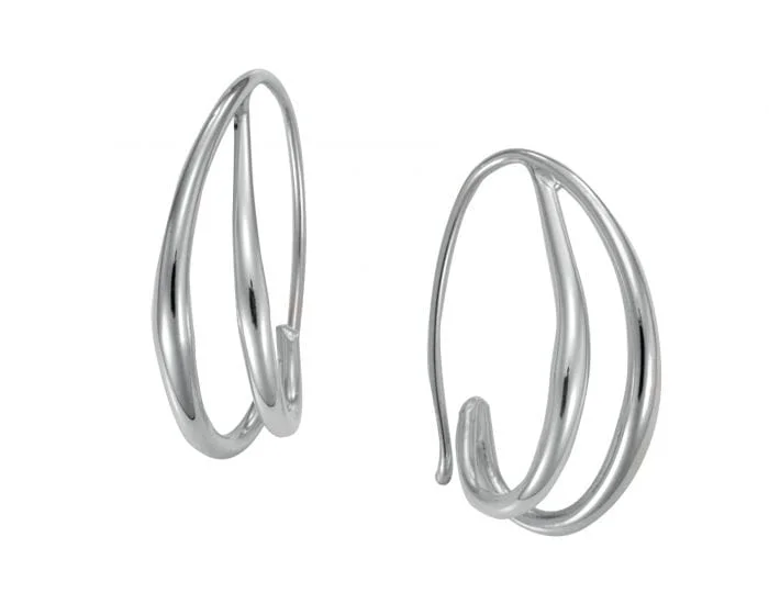 Sterling Silver Duo Hoop Earrings