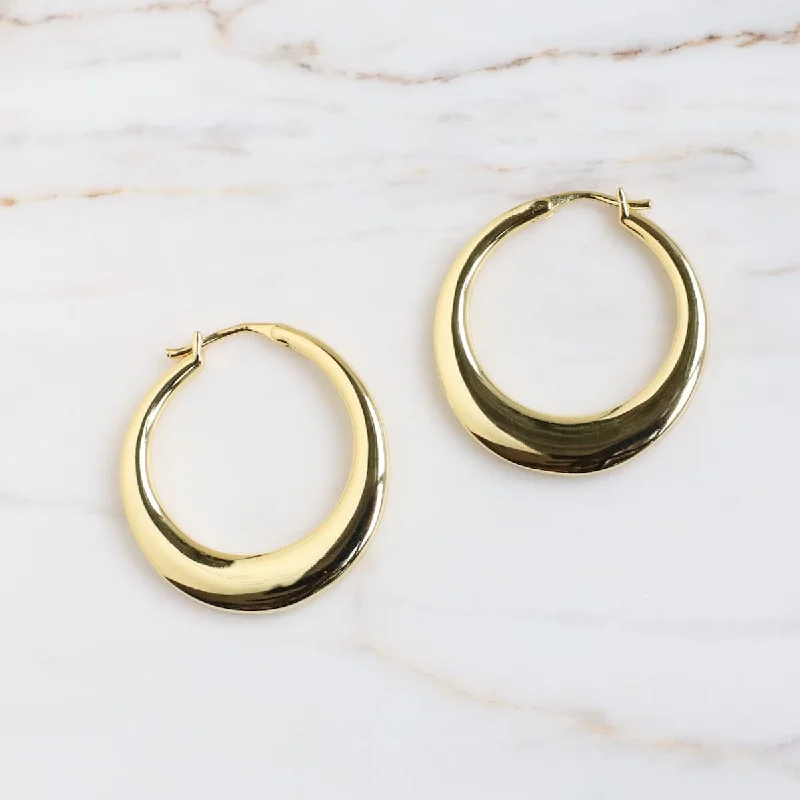 Gold Plated Sienna Tapered Hoop