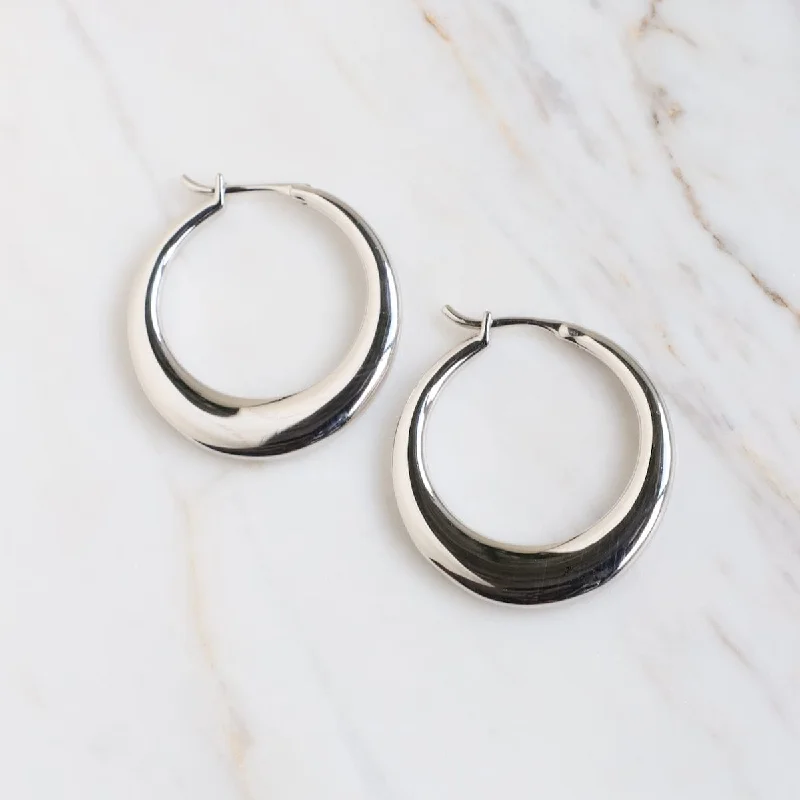 Sterling Silver Sienna Tapered Hoop