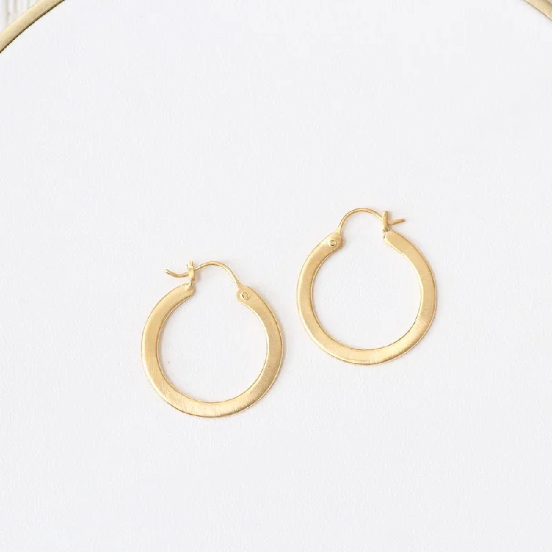 Gold Plated Small Flat Hoop