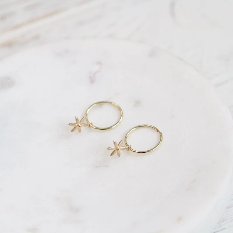 Sleeper Hoop Earring w/ Mini Star