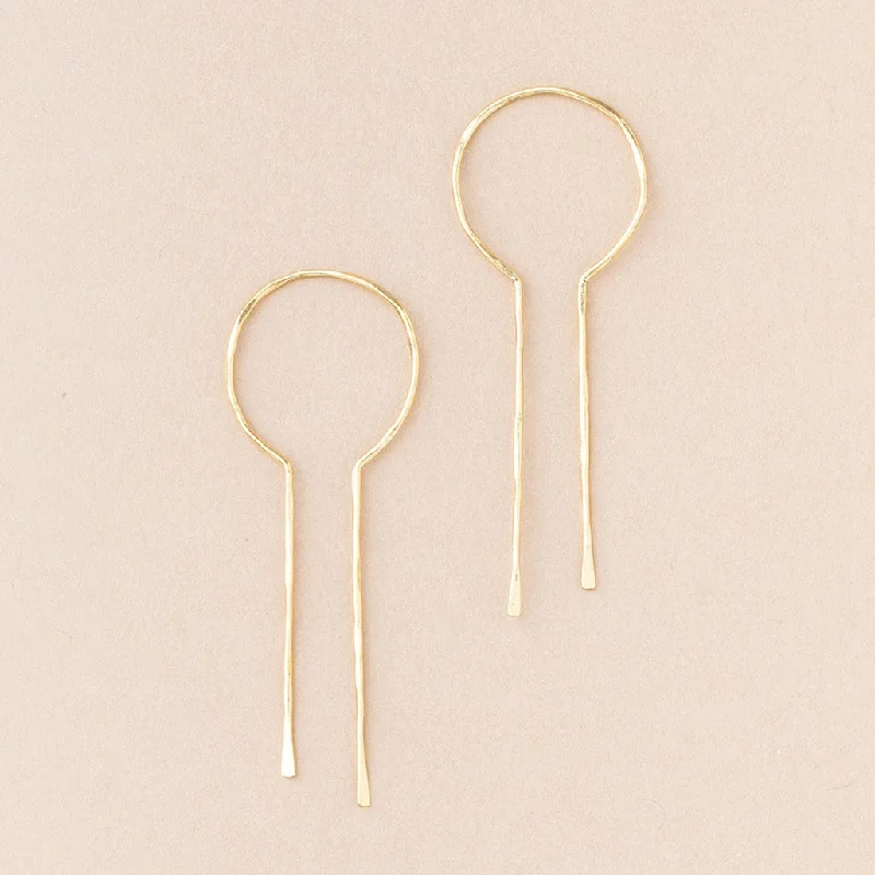 Scout Refined Earring Collection - Equinox Keyhole Hoop Gold Vermeil