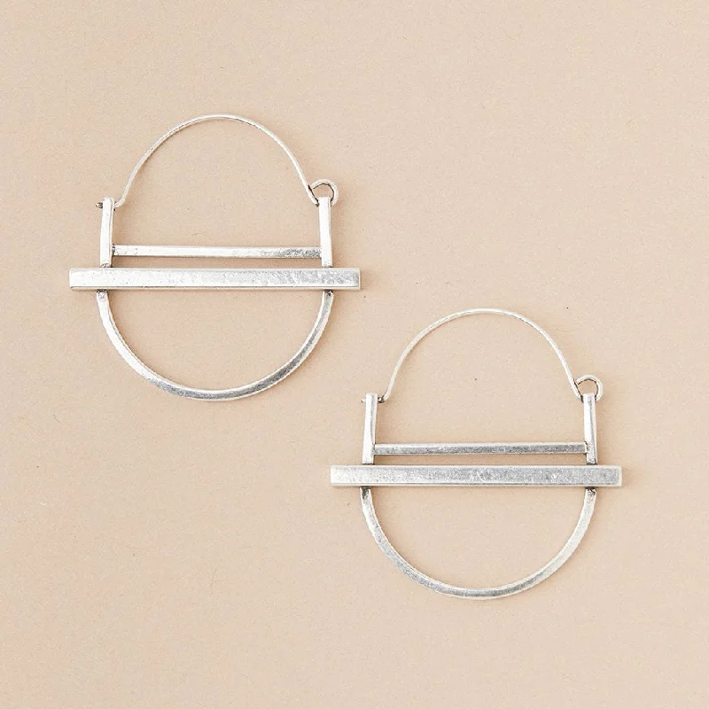 Scout Refined Earring Collection - Saturn Hoop/ Sterling Silver