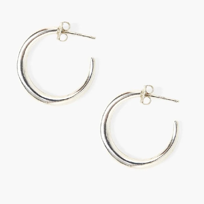 Petite Infinity Hoop Silver Earrings