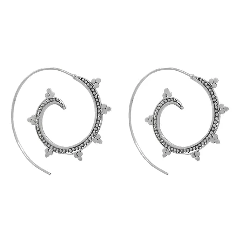 Sterling Silver Binti Spiral Hoop