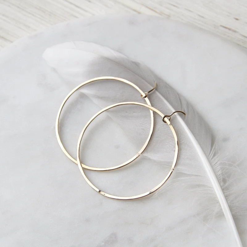 Large Gold Filled Hoop Earrings