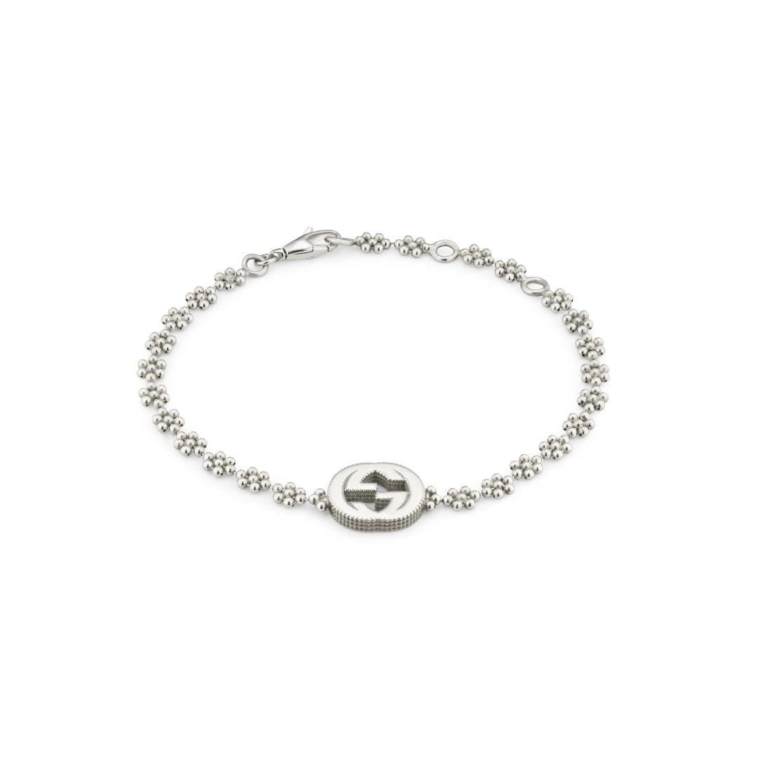 Gucci Sterling Silver Interlocking G Bracelet