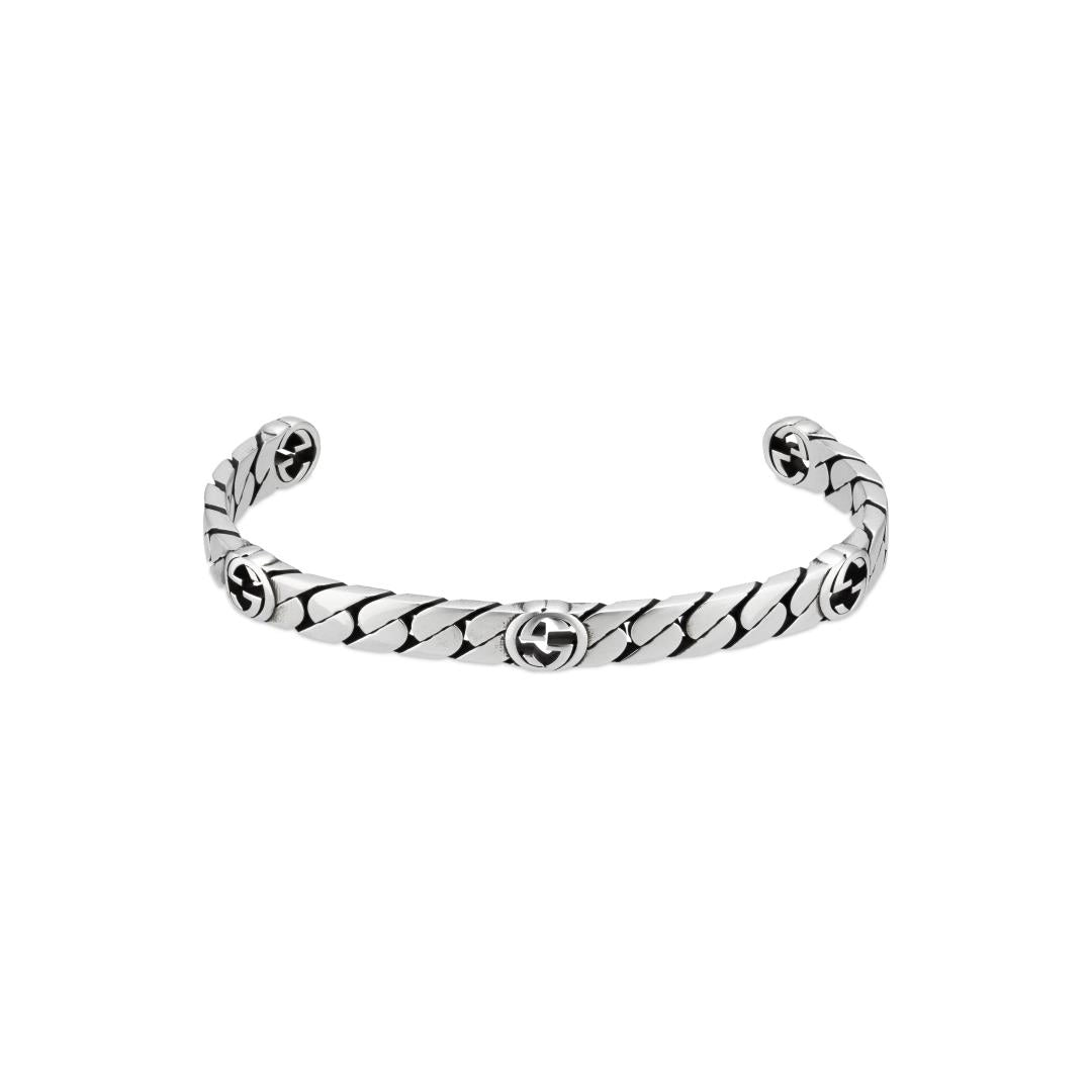 Gucci Sterling Silver Interlocking G Bracelet