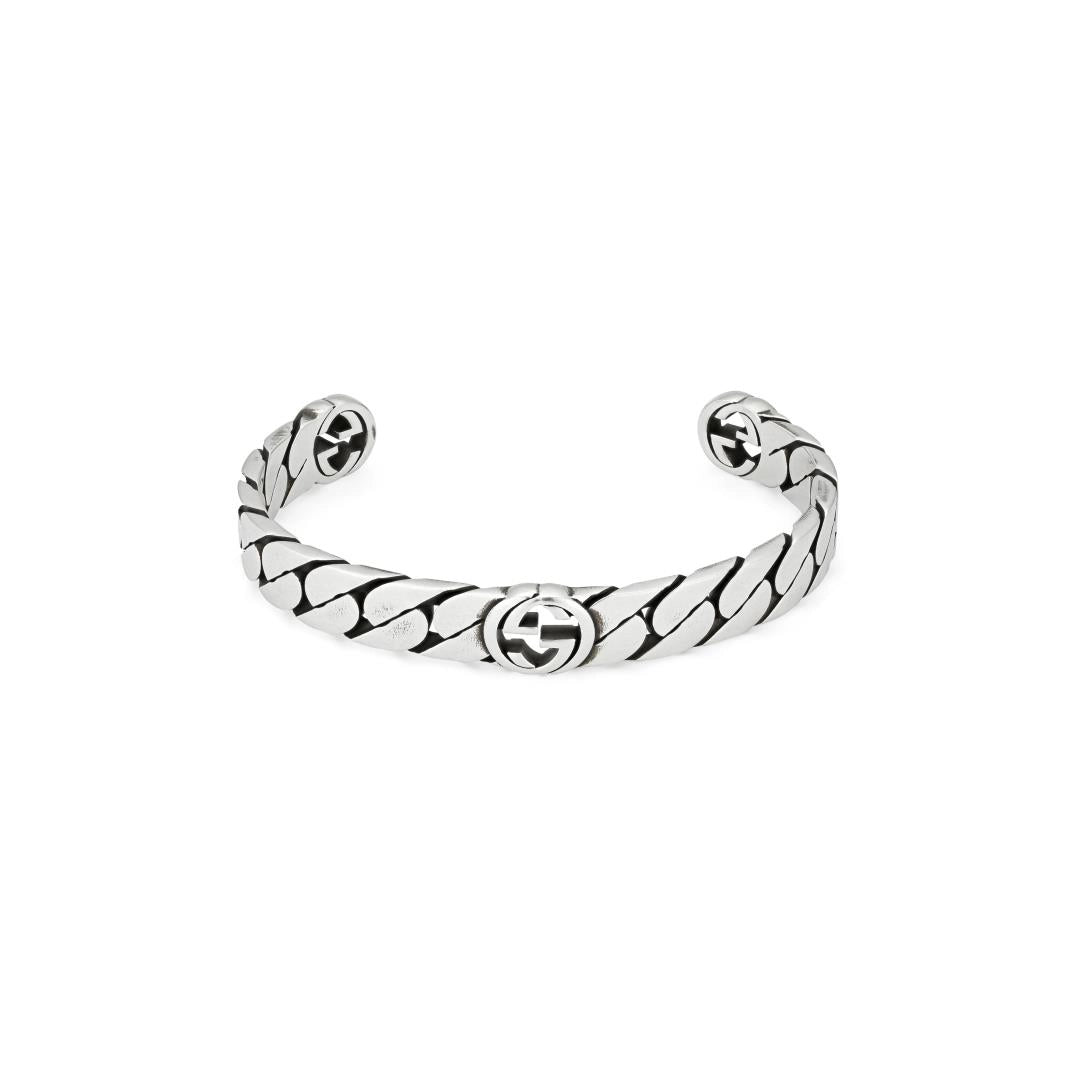 Gucci Sterling Silver Interlocking G Bracelet