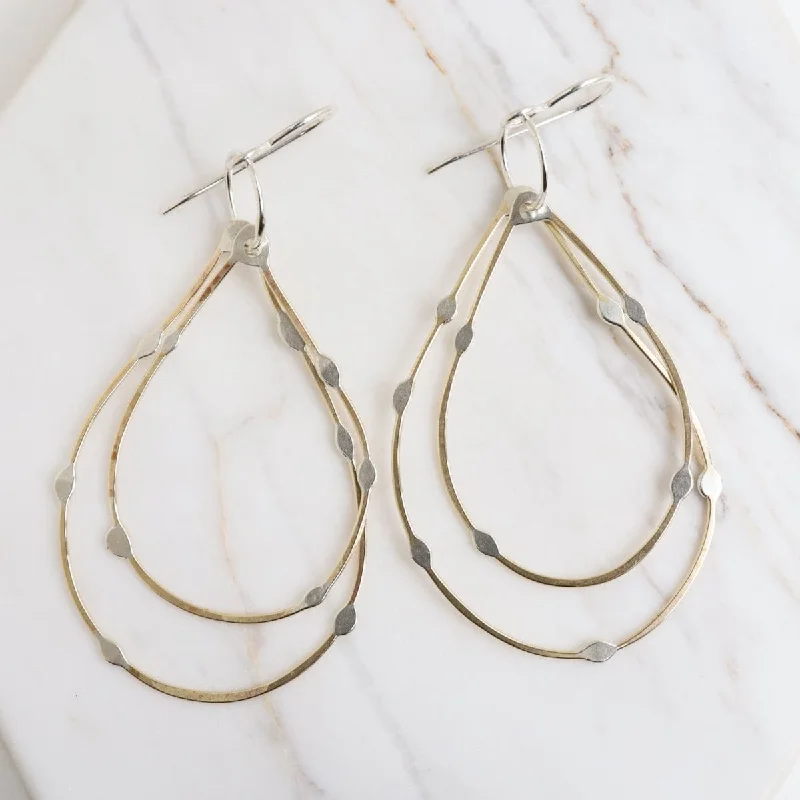 Dotted Teardrop Hoops