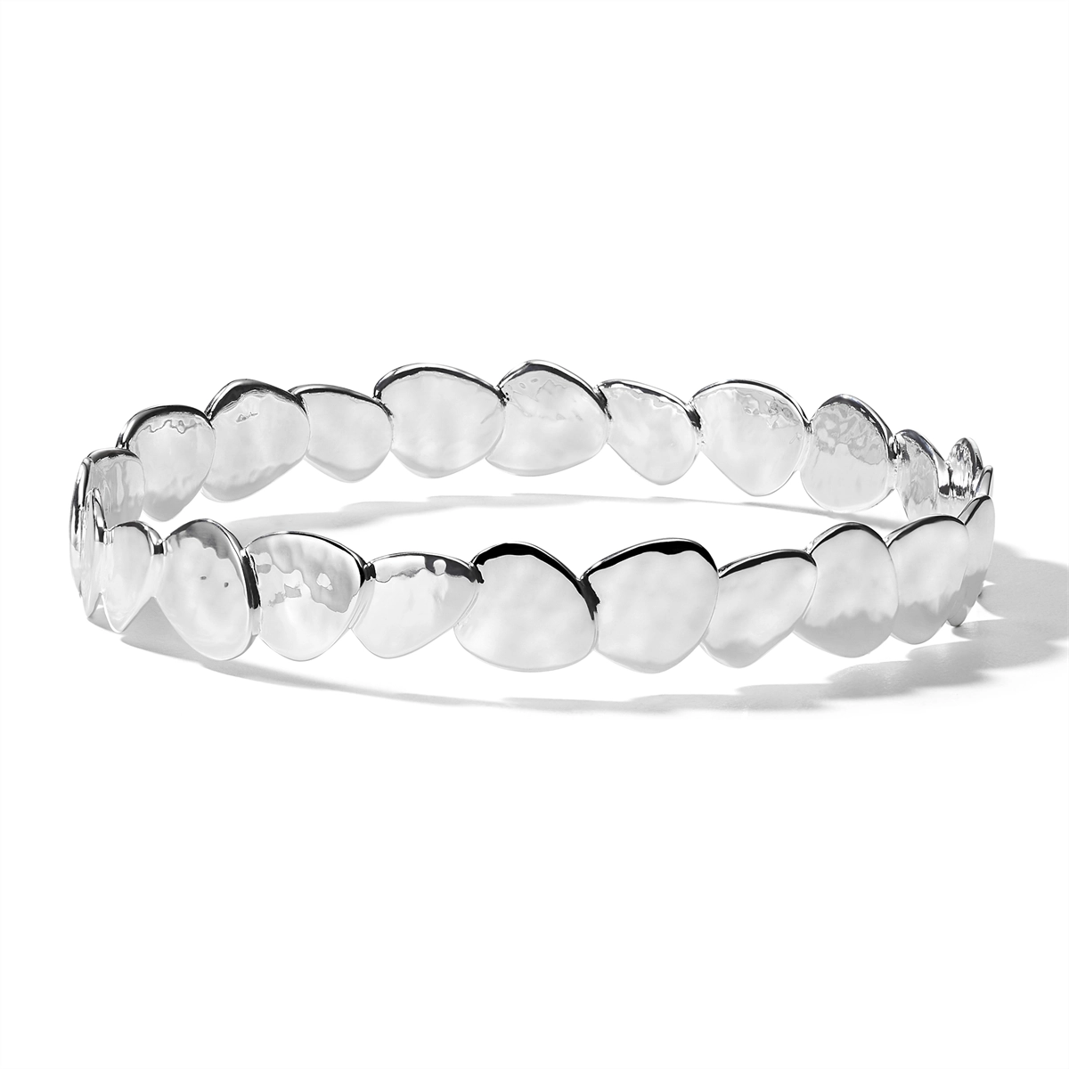 Ippolita Sterling Silver Classico Crinkle Hammered Disc Bracelet