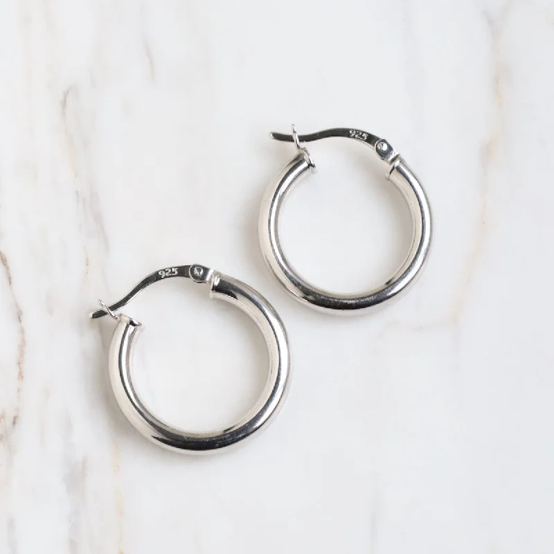 Isla Hoops in Sterling Silver