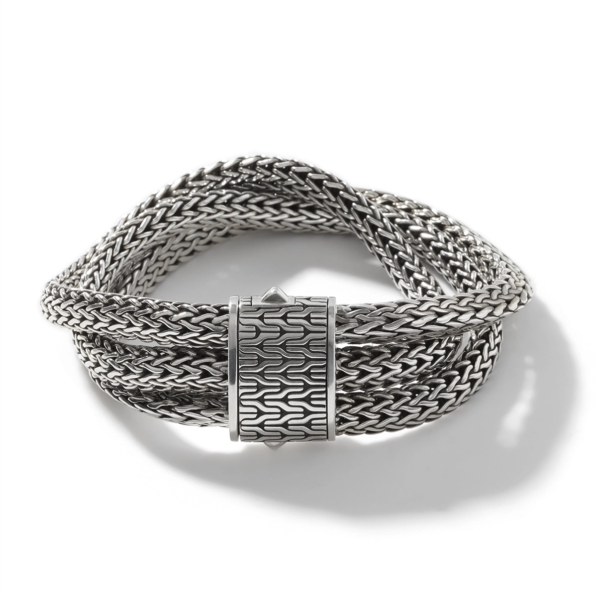 John Hardy Classic Chain Sterling Silver Tiga Crossover Bracelet