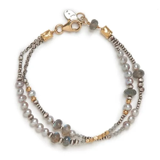 Vermeil & Sterling Silver Grey Mix Bracelet