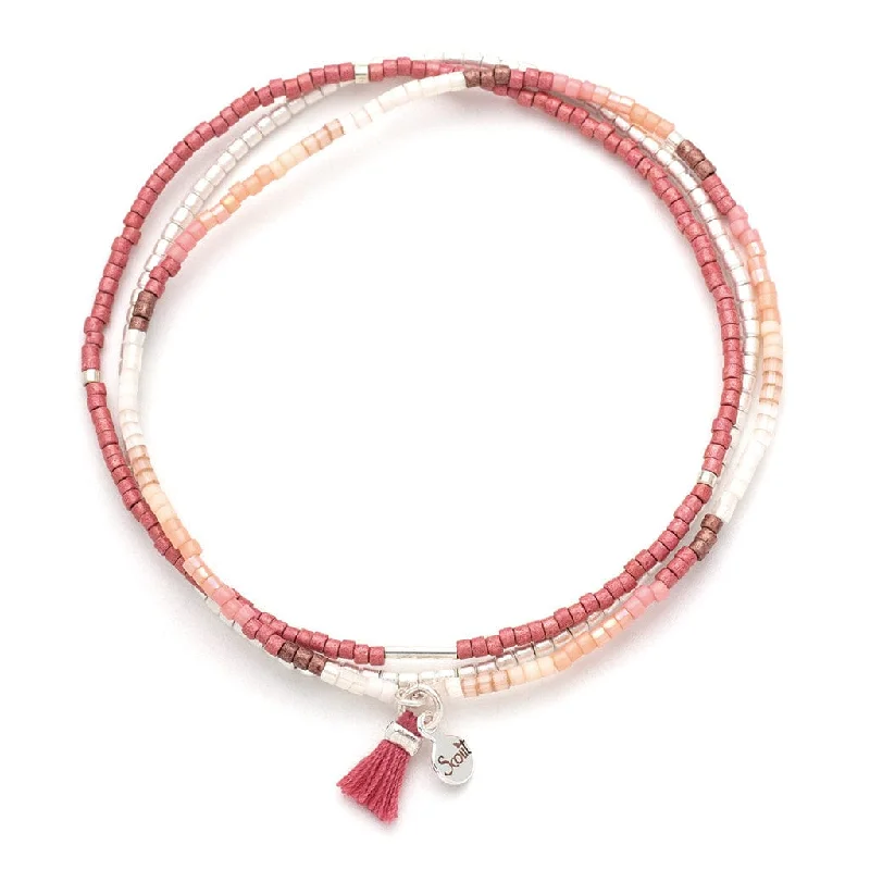 Scout Chromacolor Miyuki Bracelet Trio - Blush Muli/Silver